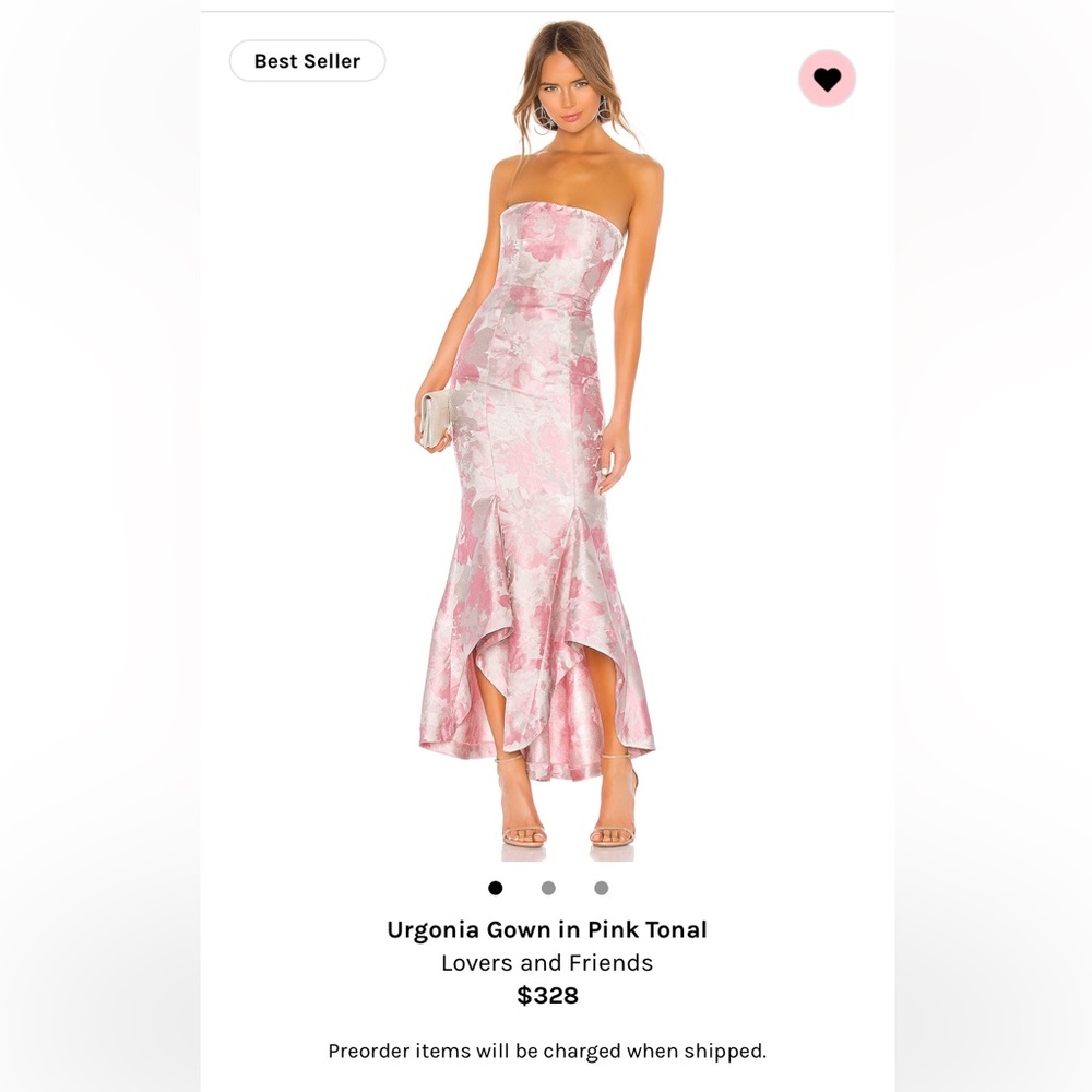 Urgonia Gown in Pink Tonal Lovers & Friends
